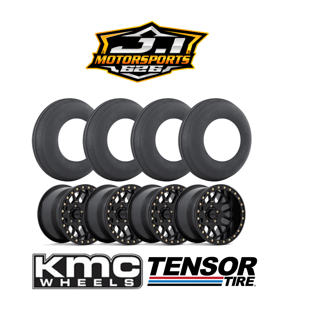 KMC WHEELS WITH TENSOR SAND TIRES